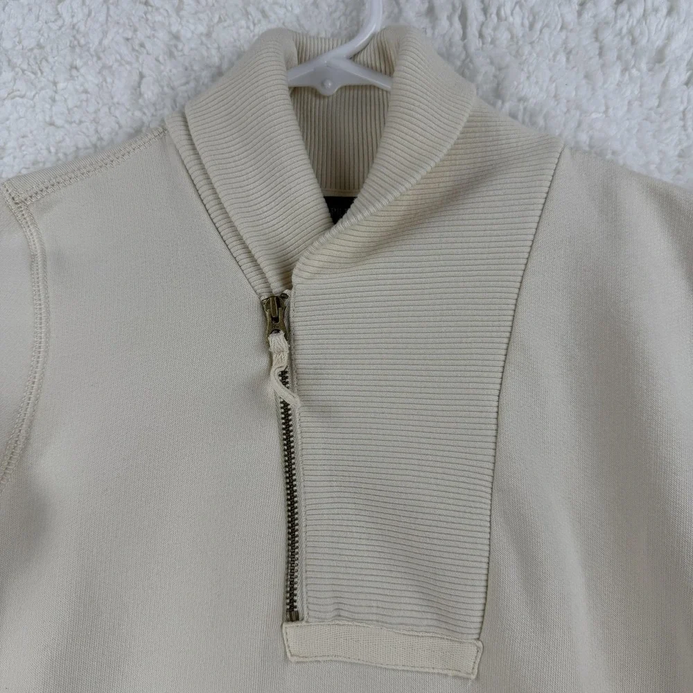 Ralph Lauren Sweatshirt Dress Girls XL 16 Ivory‎ 1/4 Zip  Fleece Graphic Logo